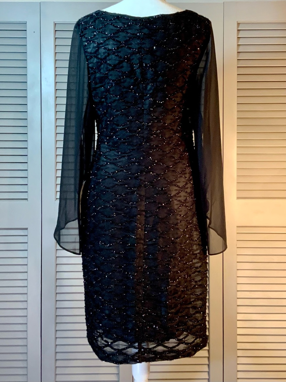 Connected Apparel Black Cocktail Dress - Picture 6 of 10